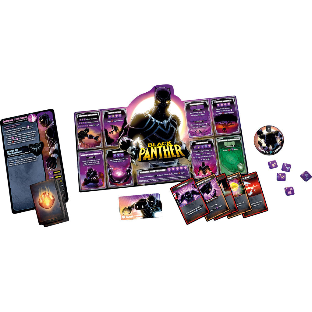 DICE THRONE MARVEL - BLACK PANTHER, CAPTAIN MARVEL, BLACK WODOW, DR STRANGE