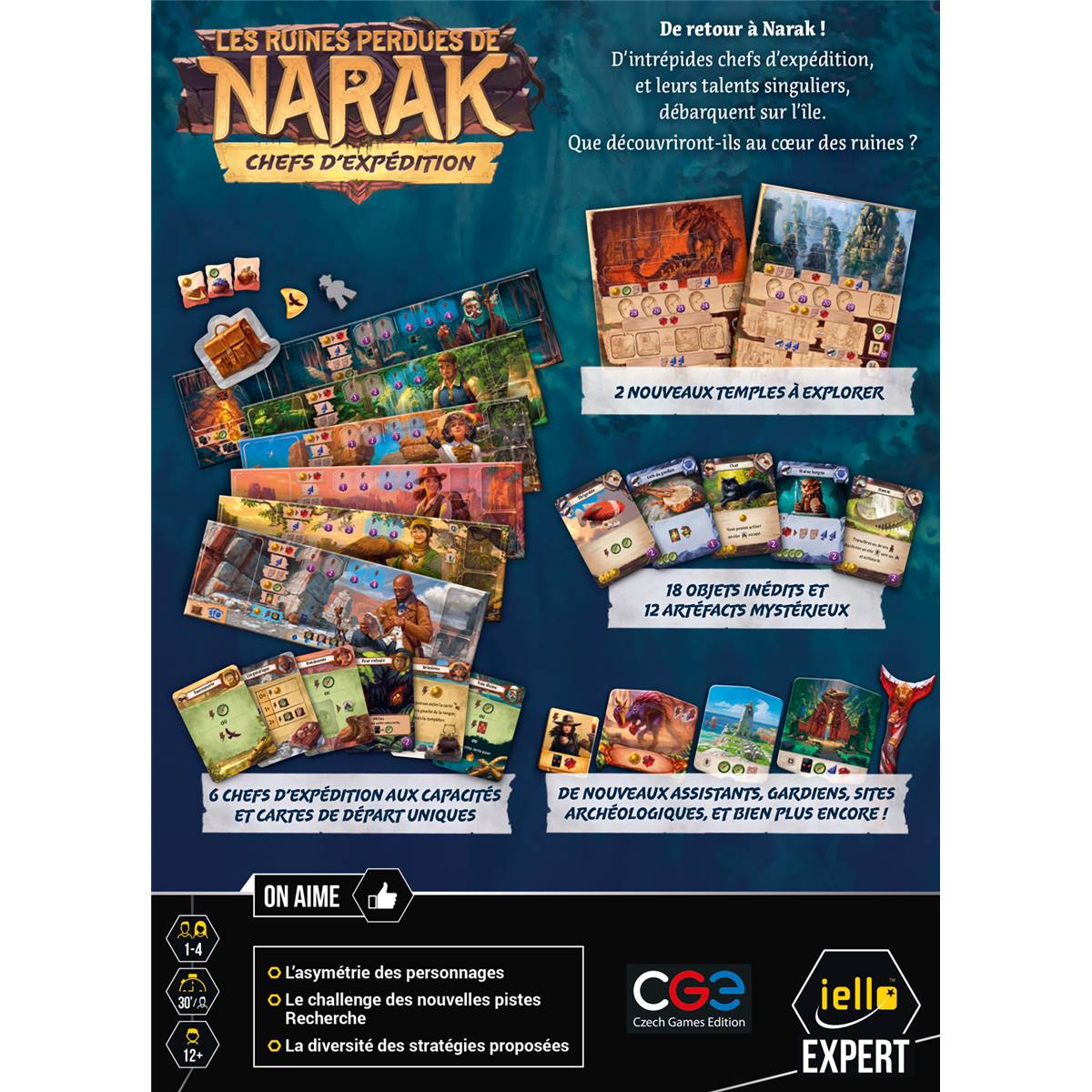 Ruines Perdues de Narak (Les) : Chefs d'expédition